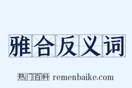 雅合反义词是什么意思的图片